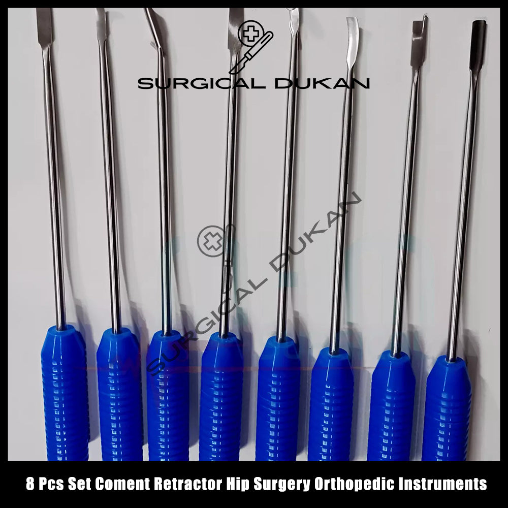 8 Pcs Set Coment Retractor Hip Surgery Orthopedic Instruments