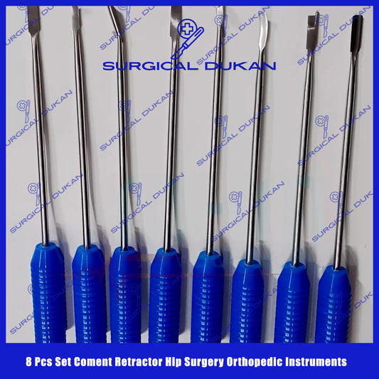 8 Pcs Set Coment Retractor Hip Surgery Orthopedic Instruments