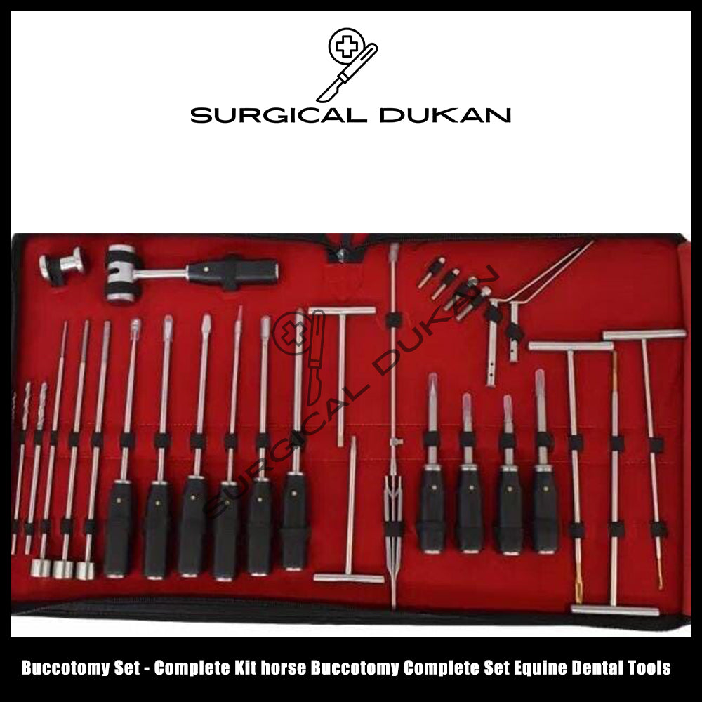 Buccotomy Set - Complete Kit horse Buccotomy Complete Set Equine Dental Tools