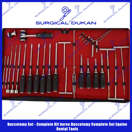 Buccotomy Set - Complete Kit horse Buccotomy Complete Set Equine Dental Tools